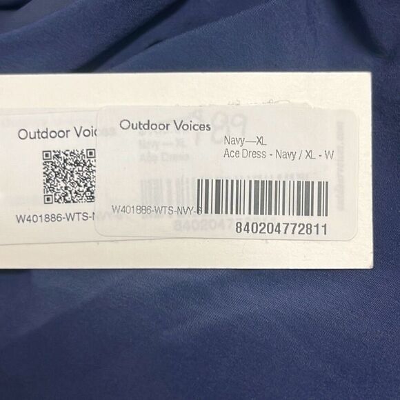 Outdoor Voices XL Navy Blue Ace Pleated Hem Mini Dress NWT Tennis Gym Athleisure - Picture 11 of 14
